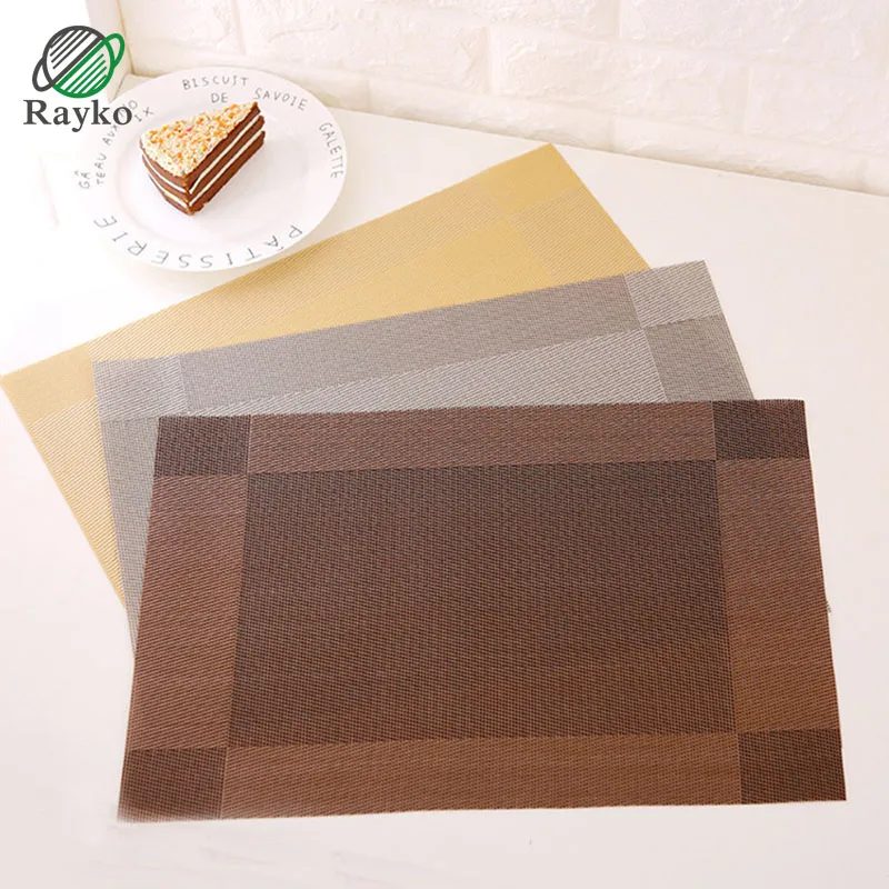 

Fashion PVC Place Mats Dining Table Mat Disc Pads Coasters Waterproof Table Cloth Pad Slip Resistant Dining Table Mats