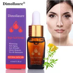 Dimollaure Kojic Acid сывороточная Гиалуроновая кислота удаление веснушек melasma акне шрам пигмент меланин отбеливающая против морщин Антивозрастная