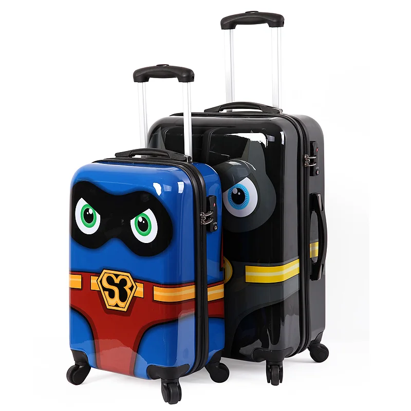 Super man luggage, child kids personalized Suitcase,cartoon Boarding Travel bag ,20"24"inch ABS