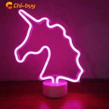 ChiBuy INS горячий светодиодный неоновый Единорог неоновый Настольный украшения для дома неоновый светильник для праздника, свадьбы, Рождества