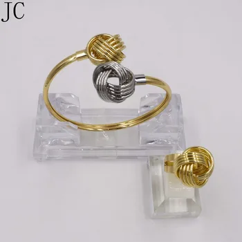 

good quality dubai jewelry sets 24K bangle ring sets for women on party and wedding