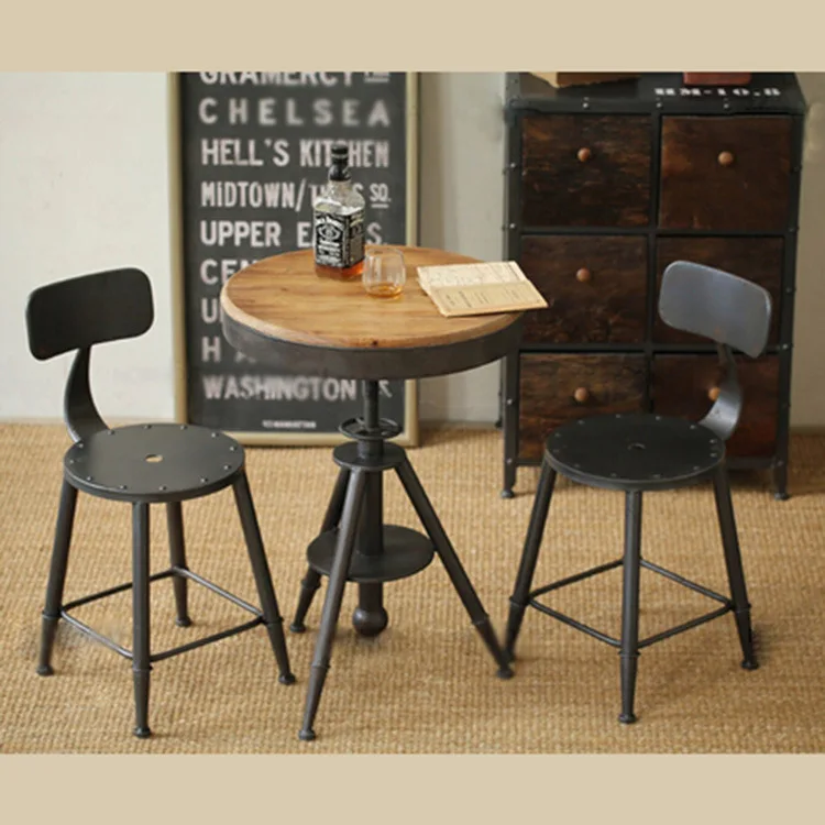 Sillas de hierro forjado mesa de comedor compra lotes baratos de ... Mesas en hierro forjado y madera