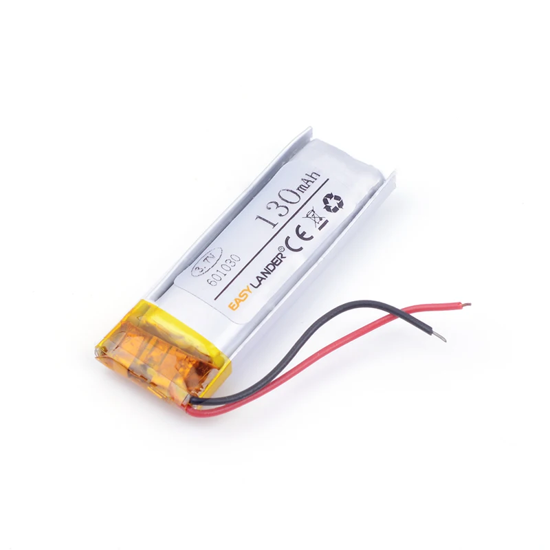 

rechargeable battery Polymer 601030 061030 130mah Bluetooth Bracelet Pen Camera Self Timer lithium battery manufacturers