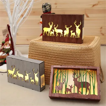 

Glowing Ornaments LED Christmas Forest Woody Color Cute Mini Creative Lamp Gift Party Supplies Xmas Decor