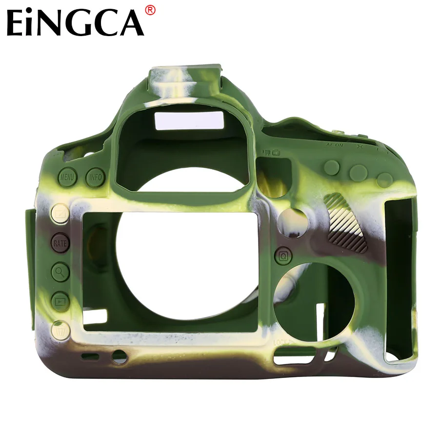 Камера видео сумка средства ухода за кожей защиты резиновый чехол для Canon 5DS 5DSr 5diii 5D4 6D 60D 70D 80D 1300D 100D 800D 600D DSLR - Цвет: 5DS 5DSr 5D3 Green
