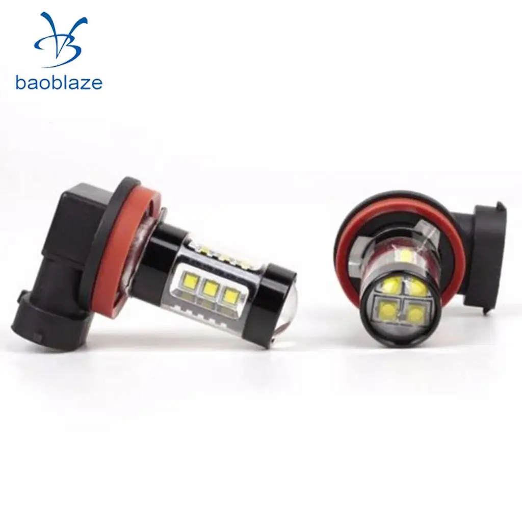 2pcs 50W H8/H11 High Power 6000K White LED Fog Light Bulbs DRL Lamps 