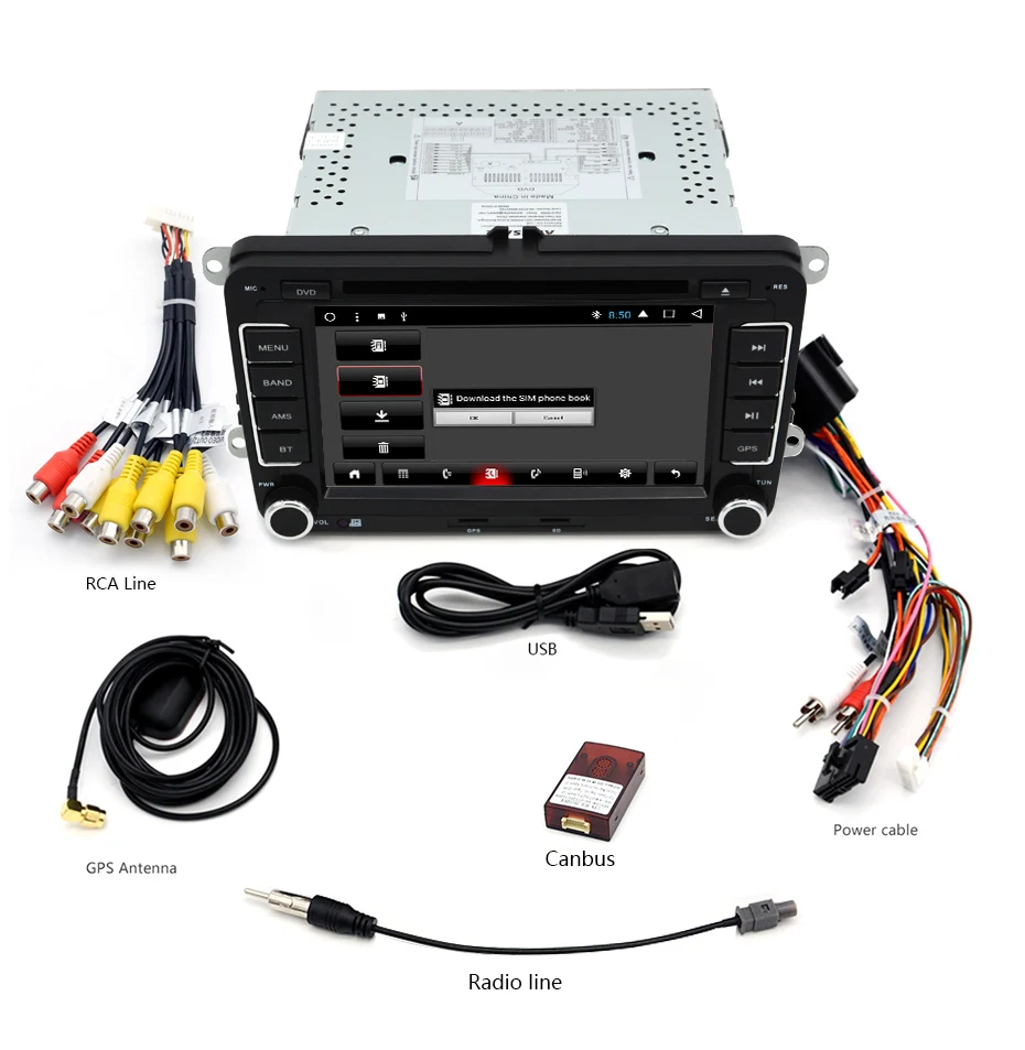 Flash Deal Junsun 7" 2 din Android Car DVD radio player for VW/Golf/Passat/POLO/Tiguan/Skoda/Fabia/Rapid/Seat/Leon GPS 3G wifi Autoradio 26