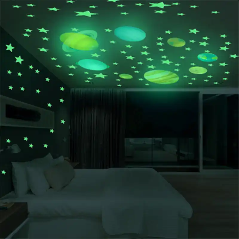Luminous Planet Style Moon Glow in The Dark Kids Room Decor Wall Sticker Luminous Planet Style Moon Glow in The Dark Kids Room Decor Wall Sticker