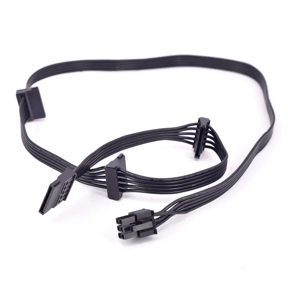 Buy 6 Pin 1 to 2 3 4 SATA 15Pin Power Supply Splitter Cable Port Multiplier for