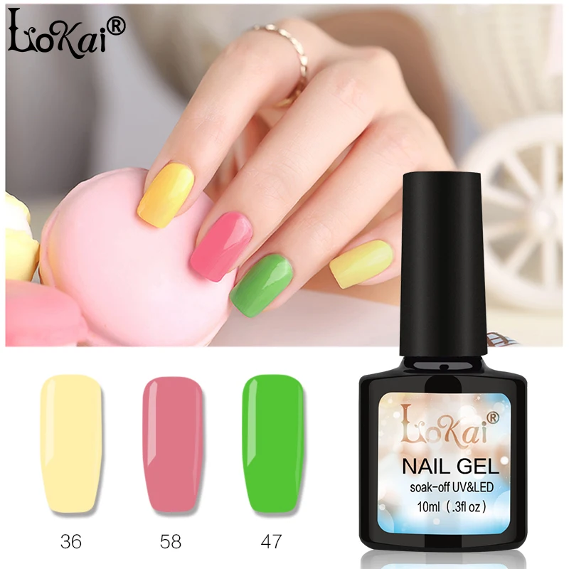 90 colors 10 ML Fashion Lokai UV Vernis Soak Off Long Lasting LED Nail Polish Quickly Dry Gel Art Manicure 31-60 | Красота и здоровье