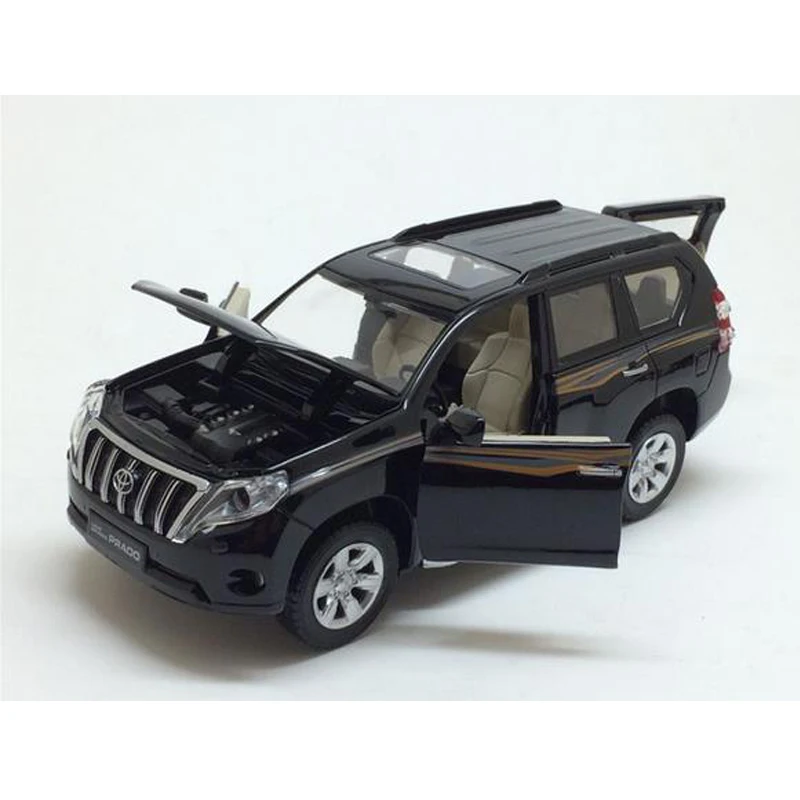 Beste 132 Voor Prado Legering Speelgoed Auto Diecast Voertuig SUV Metalen Model Speelgoed Auto Pull Back Speelgoed Met Geluid Licht Kids gift Gratis Bezorging