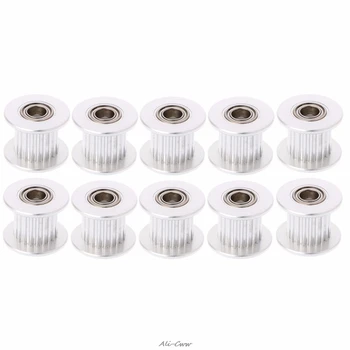 

10Pcs/Set High Quality GT2 Aluminium 20T-W10-B5 Timing Pulley 20 Tooth Bore 5mm For Width 10mm Belt 3D Printer Parts