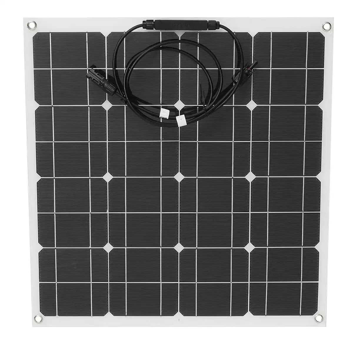 Гибкая панель солнечных батарей 12 в 80 Вт солнечное зарядное устройство для зарядки автомобильного аккумулятора 18 в Монокристаллический Модуль для Hause, крыши, лодки - Цвет: Front Junction Box