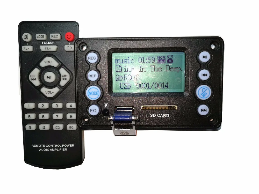 

12V-20V battery MP3 Audio Decoder Board4.2 Bluetooth Audio Input Recording Radio Lyrics Display APE, FLAC, WMA, WAV