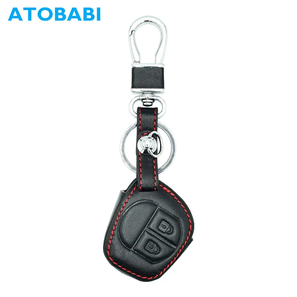 Чехол для ключей из натуральной кожи ATOBABI брелок Suzuki SX4 Swift Grand Vitara Liana 2 кнопки