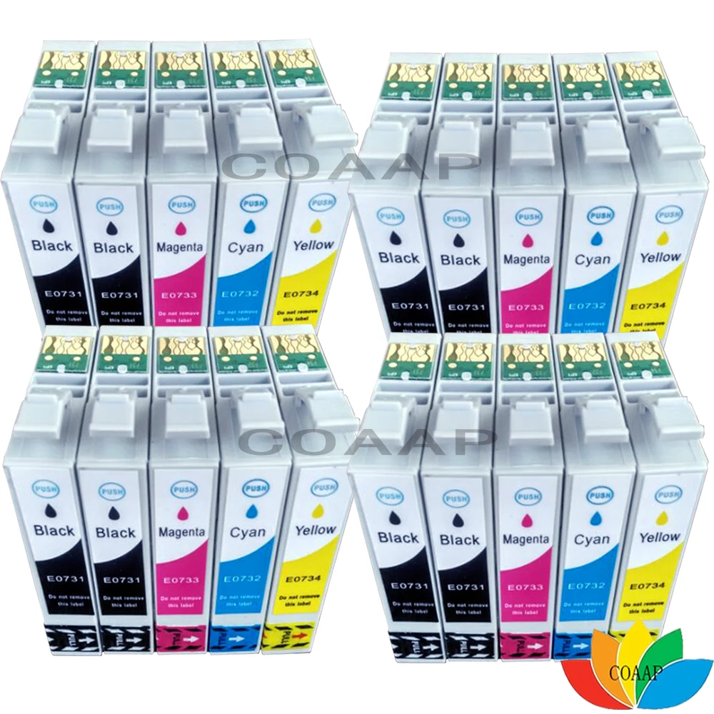 20 PCS T0735 XL Compatible ink cartridge For EPSON Stylus C79 / C90 C92 C110 CX3900 CX4900 CX4905 CX5600 printer | Компьютеры и офис