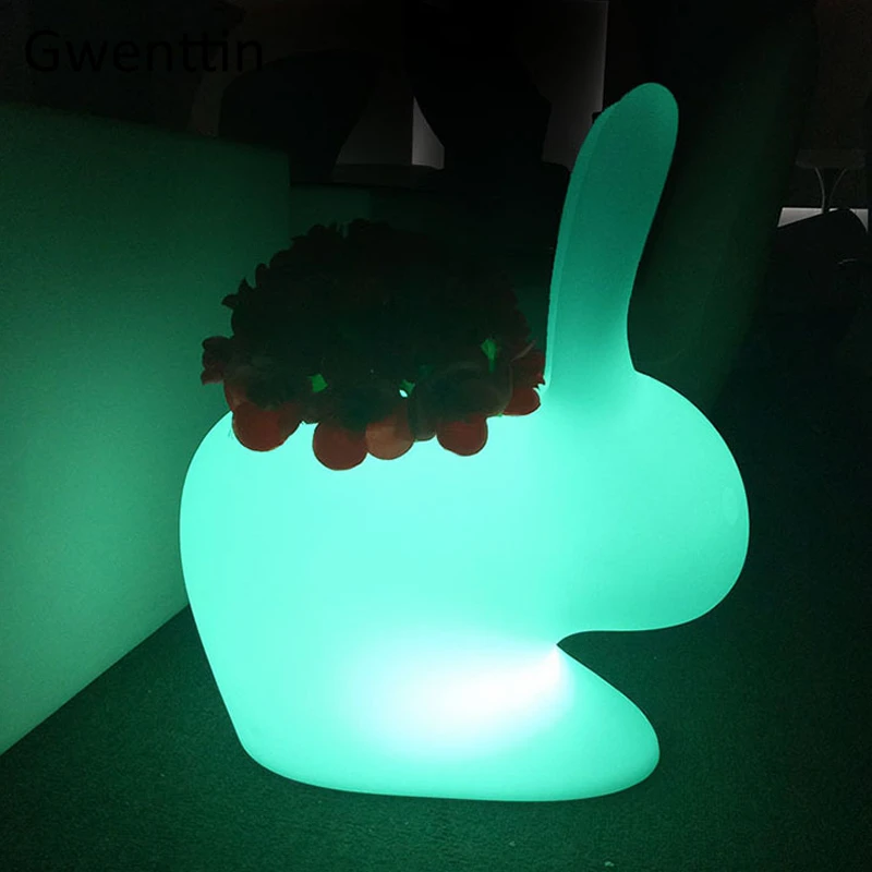 Luzes da Noite Lâmpadas de Cabeceira para Crianças Pequeno Coelho Casa Decoração Led Controle Remoto Cama Quarto Bebê Criança Presente Natal Cor Rgb 7 da noite led controle remoto cama quarto
