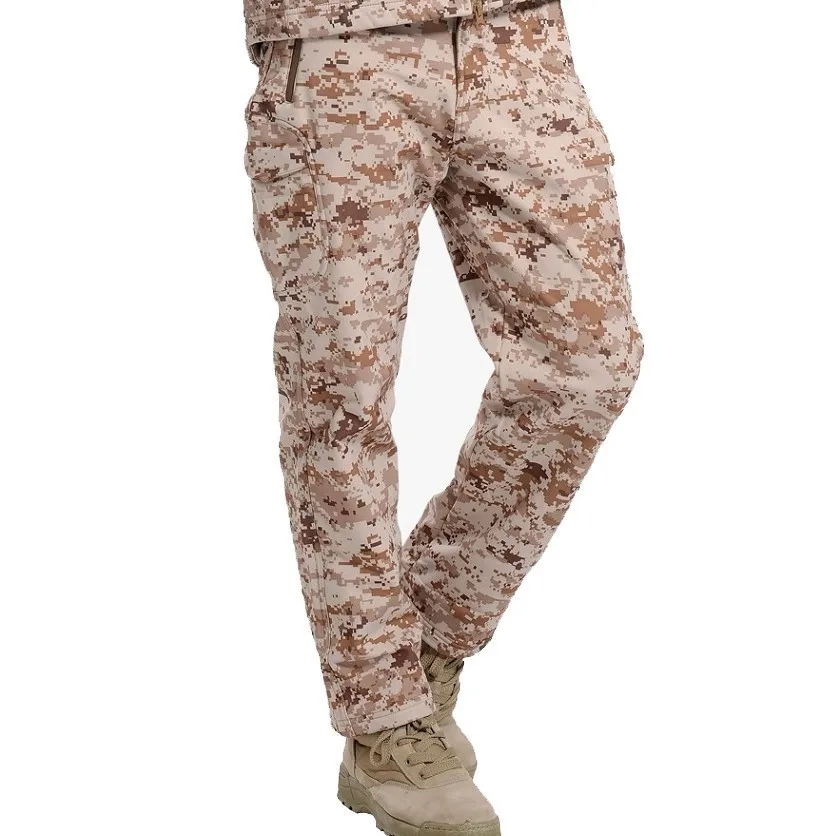 Invierno Caliente Fleece Tactical militar senderismo pantalones para hombre Shark Skin Soft Shell pantalones al aire libre Trekking caza Camo ejército Pantalones Invierno Caliente Fleece Tactical militar senderismo pantalones para hombre Shark Skin Soft Shell pantalones al aire libre Trekking caza Camo ejército Pantalones