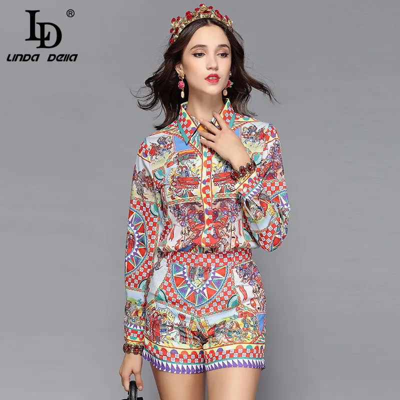 Buy LD LINDA DELLA Summer Vacation Holiday Shorts Set