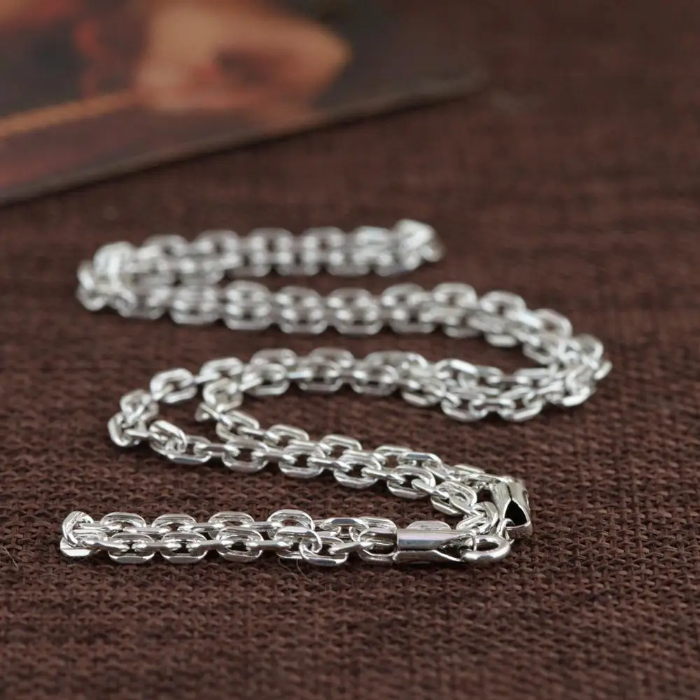 BALMORA, Настоящее 925 пробы, серебряные ювелирные цепочки, ожерелье s для мужчин, тайское серебряное ожерелье 18-32 дюйма, аксессуары, подарки 0096