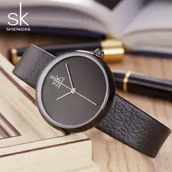 2018 SK бренд кварцевые Для женщин часы Повседневное модные женские часы Для женщин Бизнес кожа Наручные Часы Relogio Feminino Montre Femme