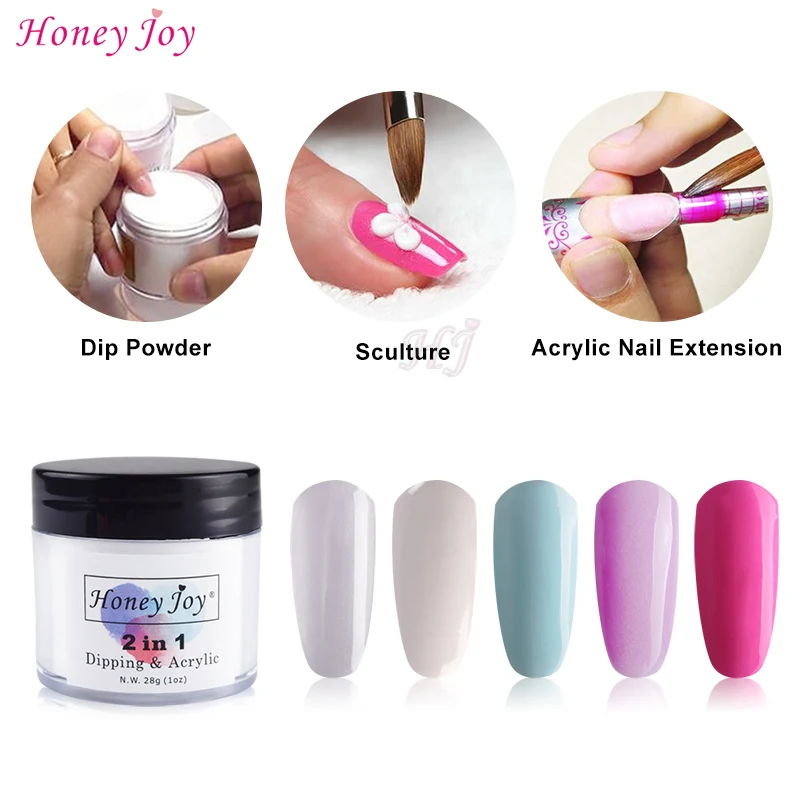 Polvo colorido 2 en 1 fácil de usar para uñas de inmersión y uñas acrílicas  esculpidas, extensión de puntas de uñas postizas|Brillantina de uñas| -  AliExpress