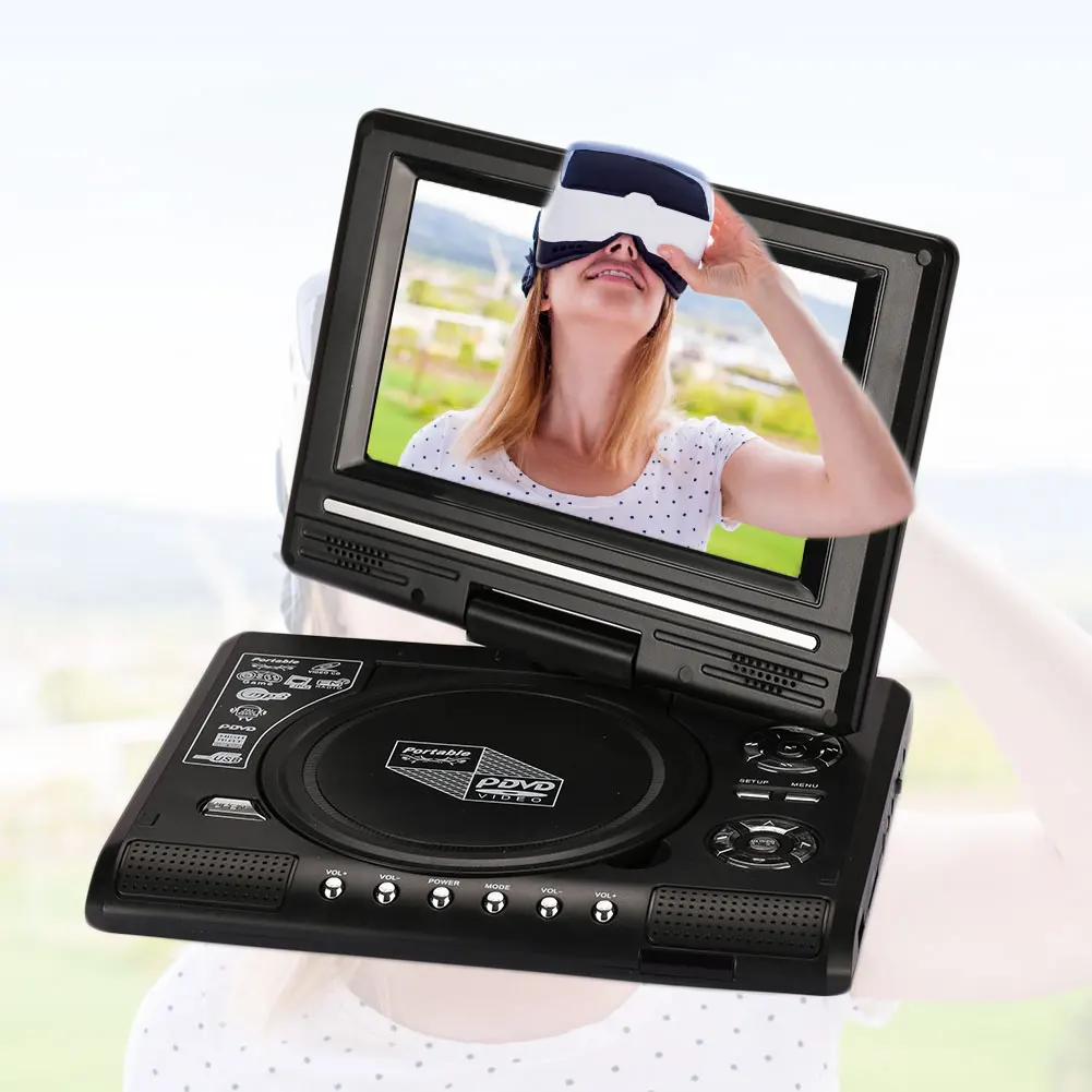 

7inch LCD Screen Display HD VCD EVD DVD Media Player Support U Disk EU Plug