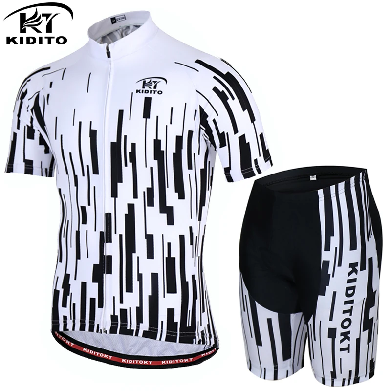

KIDITOKT Pro short Cycling Jersey Set roupas de ciclismo 100% Polyester MTB Bike Clothes Kit Racing Bicycle Clothing bicicleta