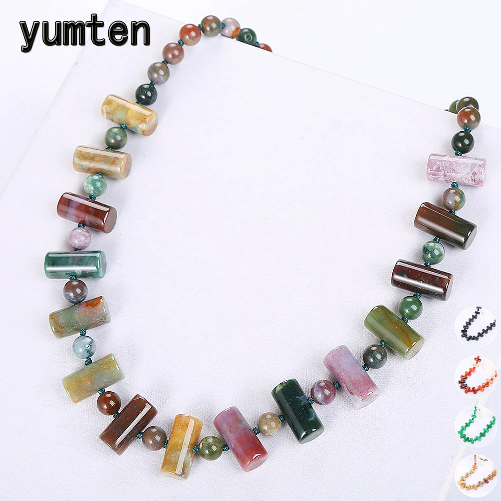 

Yumten Women Jade Necklace Men Geometric Pendant Original Fashion Jewelry Female Party Accessories Star Genuine Gemstone Crystal