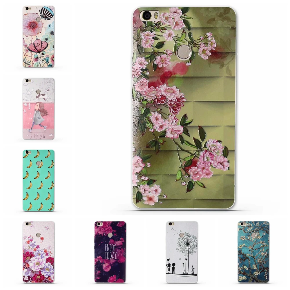 

Soft TPU Case for Xiaomi Mi MAX Silicone Cover For Xiaomi Max Luxury Flower Print Phone Case Shell For Xiomi Mi Max MiMax 6.44"