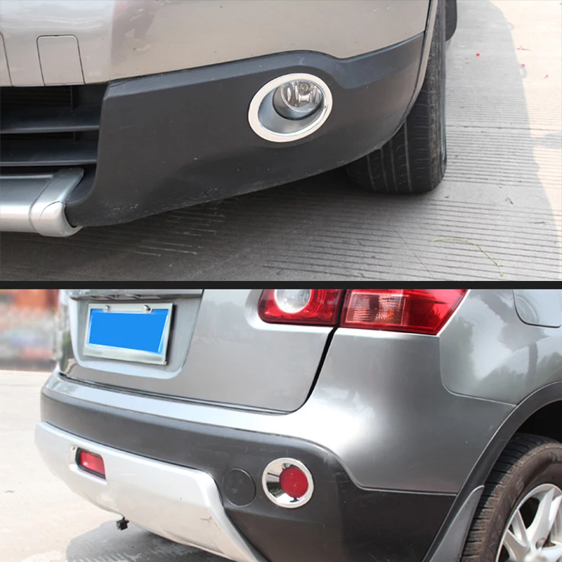

Fit for Qashqai J11 2014-17 J10 2007-13 Front Rear Fog Light brake light Covers Tail Bumper Brake Lights Cover Frame Accessories