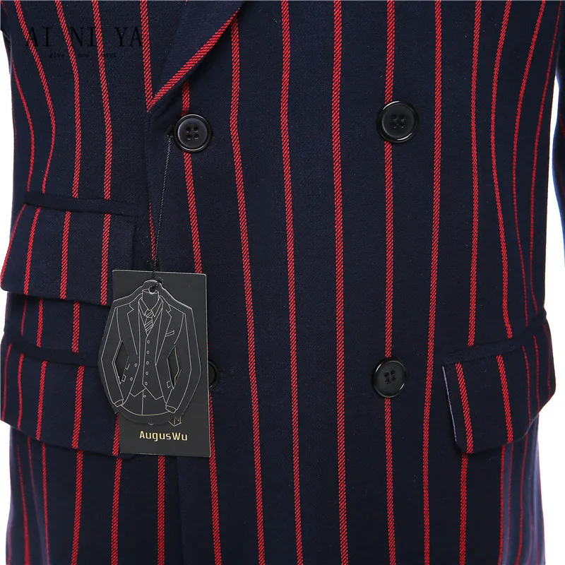 Jacket+Pants+Vest Womens Business Suits Black Red Striped Slim 3 Pieces Set Formal Professional Pant Suits Ladies Office Uniform