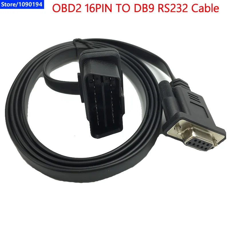 Adduswin OBD2 16PIN плоский OBD к DB9 16Pin M F RS232 кабель для автомобильного диагностического