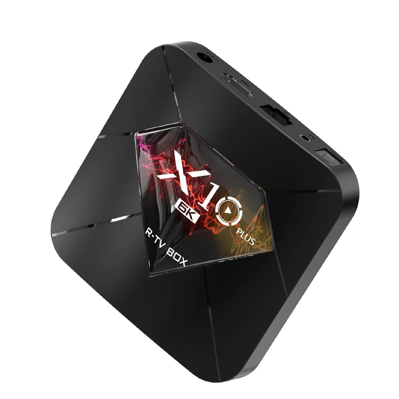 X10 Plus 6K Android 9.0 TV Box Allwinner H6 Quad Core Smart Mini PC with LED Display 2.4G Wifi 6K Streaming Media Player