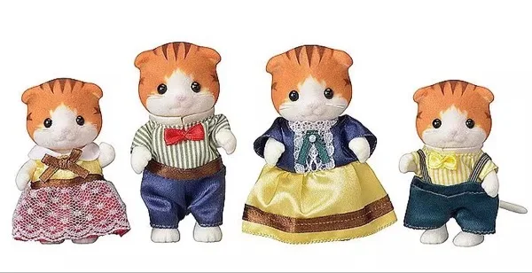 

Sylvanian Family Maple Cat family Figures Anime Cartoon figures dolls funny lovely Child gift