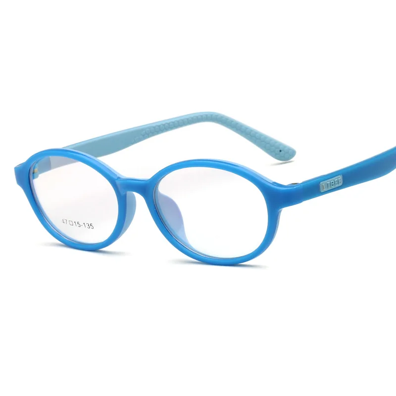 Gafas Lentes Opticos Mujer, круглые, милые, мягкие, Tr90, детские очки для девочек, с силиконовым резиновым рукавом, 805, 6 цветов - Цвет оправы: C3