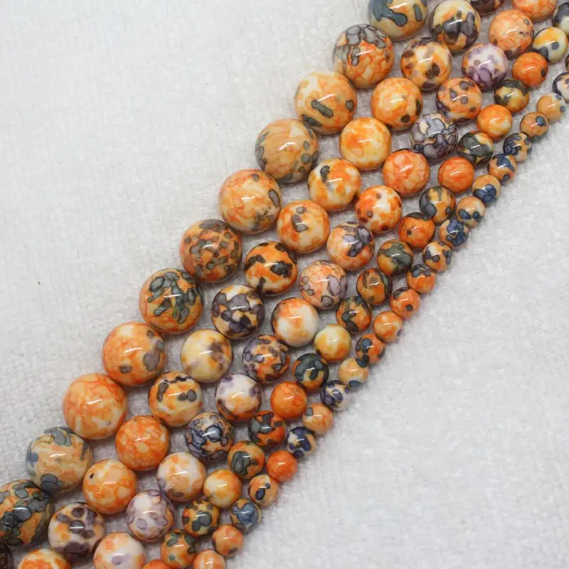 Mini. Order is $7! 6 14mm Orange Gray Multicolor Snow