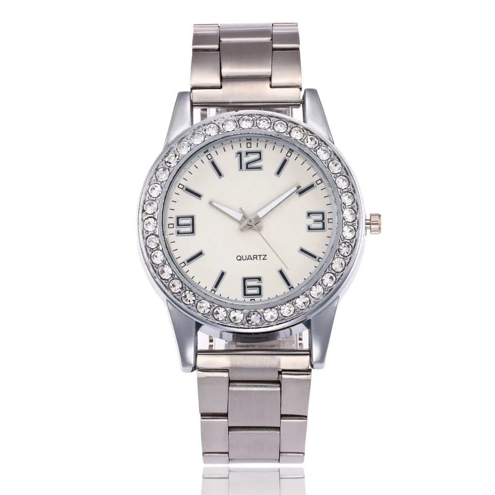

Silver Women Watches Fashion Quartz Wristwatches Dress Watches Top Luxury Brand Crystal Ladies Bracelet Watches relogio feminino
