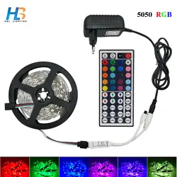 5 м 10 м 15 M 5050 светодио дный Газа DC 12 V RGB гибкие ленты светодио дный полосы света с ИК-пульт для дома кухня для рождественской вечеринки