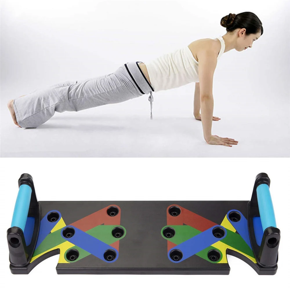 9 IN 1 Push Up Rack Board System Comprehensive Fitness Exercise Workout Pushup Stands Complete Training Gym Exercise Men