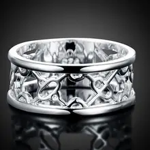Pattern Mannequin 925 Sterling Silver Gap out Ring For Ladies Actual 925 Sterling Silver Jewelry Event Marriage ceremony ceremony Silver Ring