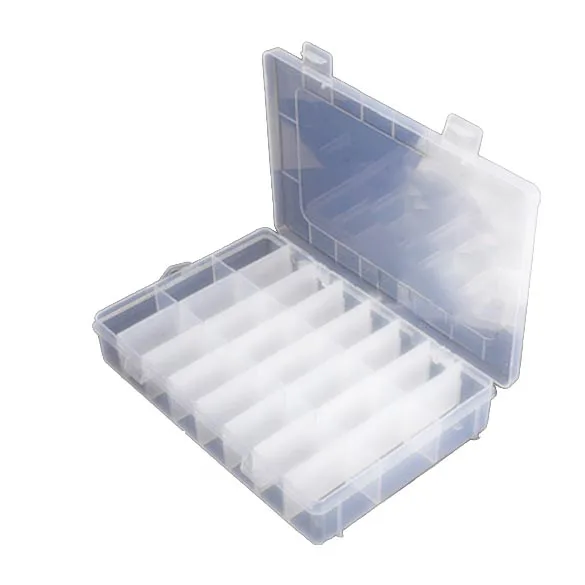 

New Transparent Plastic Divided Storage Box 24 Grid Jewelry Rhinestone Nail Art Tips Decoration Storage Box Compartments