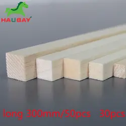 HAUBAY Balsa деревянная палочка Long300mm Square2x2/3x3/4x4/5x5/6x6/8x8/12x12/15x15/20x20 мм для DIY распродажа