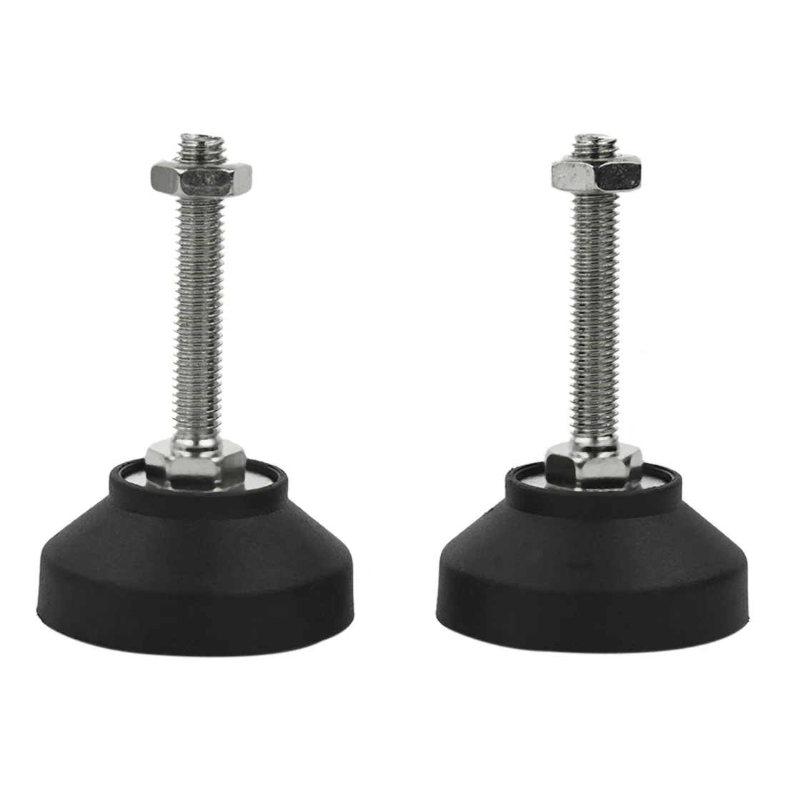 2Pcs Adjustable Threaded Pole Leveling Foot Furniture Glide M8x50mmin