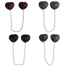 Сексуальные стразы на цепочке, покрытие для сосков, для женщин, многоразовая одежда для груди, силиконовая соска, Стикини наклейки, прокладки для бюстгальтера