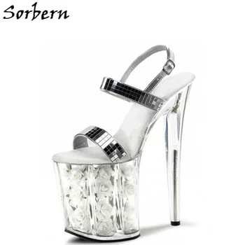 clear plastic platform shoes