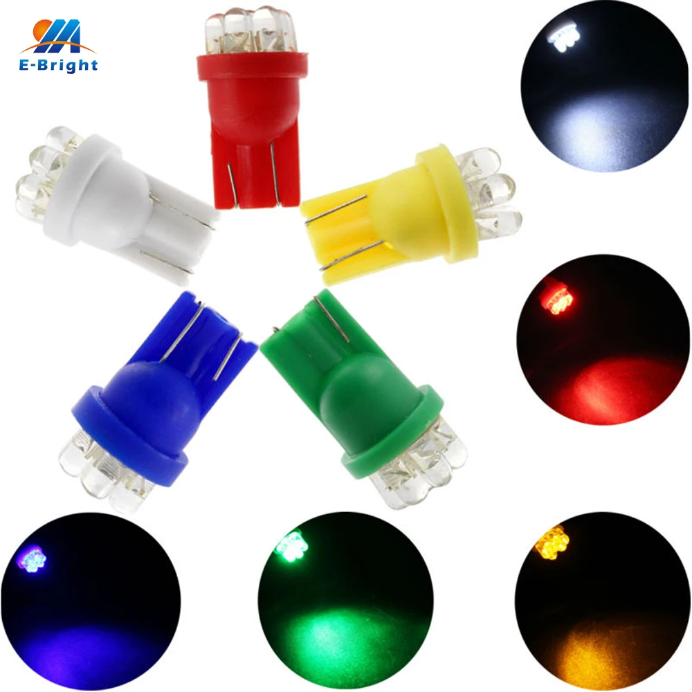 YM E-Bright 10 шт. T10 F8 7 SMD 194 168 W5W Автомобильный светодиодный светильник светодиодов