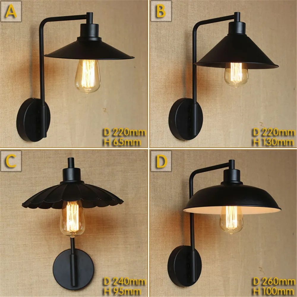 

Loft retro wall lamps iron industrial restaurant clothing store bar creative simple wall light Edison lighting wall sconce