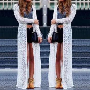 

Women Sexy Summer Lace Bikini Cover Up Swimwear Bathing Beach Robe Long clothes