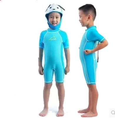 Hot sale Kids wetsuit bodyboard Windsurfing swimming diving suit one piece surfing wetsuits free shipping children bathing suit